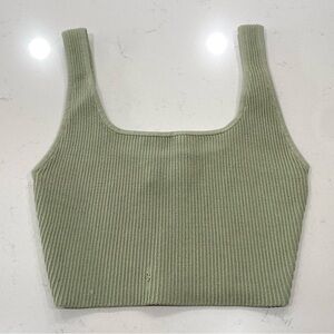 Aritzia Babaton Sculpt Knit Squareneck Cropped Tank Sweater